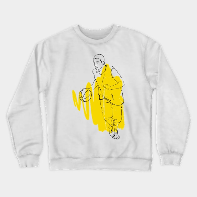 Basketball Player #9 Crewneck Sweatshirt by Olga Berlet